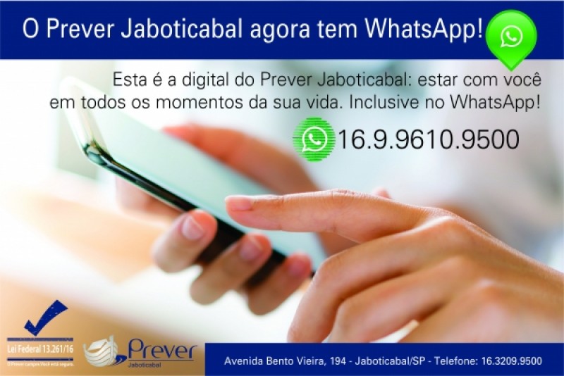 Prever de Jaboticabal cria WhatsApp e amplia comunicação com clientes
