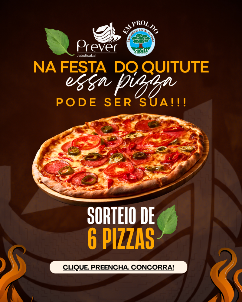 :::????SORTEIO DE 6 PIZZAS NO QUITUTE:::